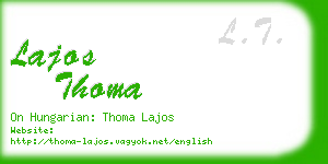 lajos thoma business card